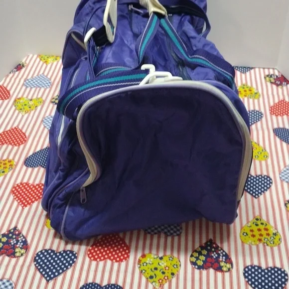Purple Travel Gym Bag with Shoulder Strap - Picture 4 of 13